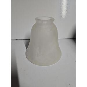 vtg Lamp Shade Frosted Marbled Swirled Smokey Glass Replacement